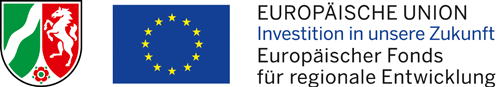 Logos: Support from the European Regional Development Fund (EFRE)