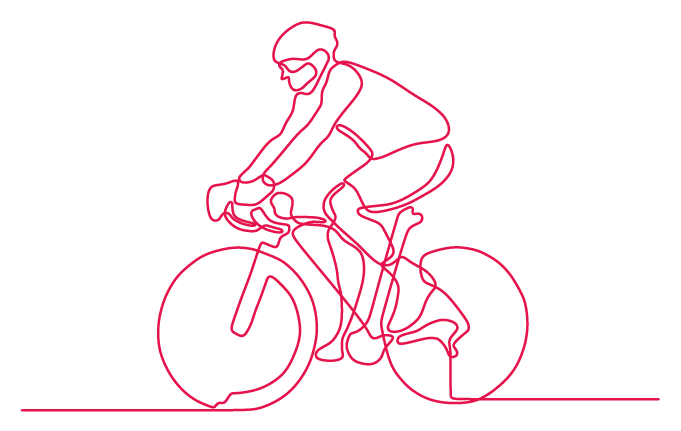 Fahrradfahrer, One-Line ©Shutterstock, Single Line