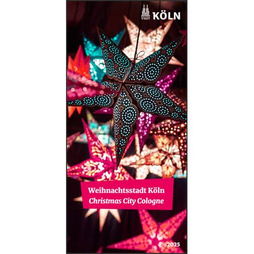 Colourful poinsettias can be seen on the cover