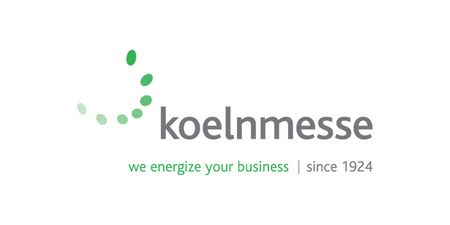 The picture shows the Koelnmesse logo.